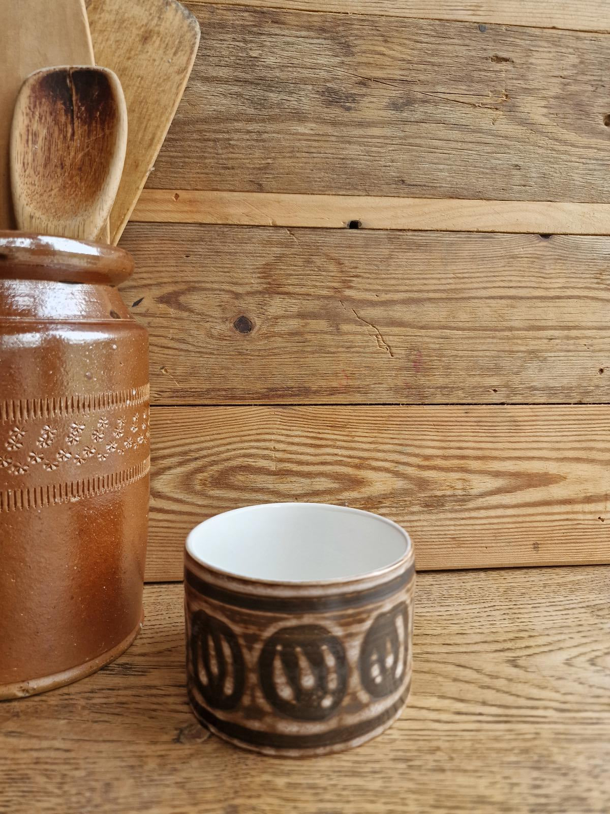 Vintage pot from the Cinque Ports Pottery 'Monastery Rye' set Mid Century Modern