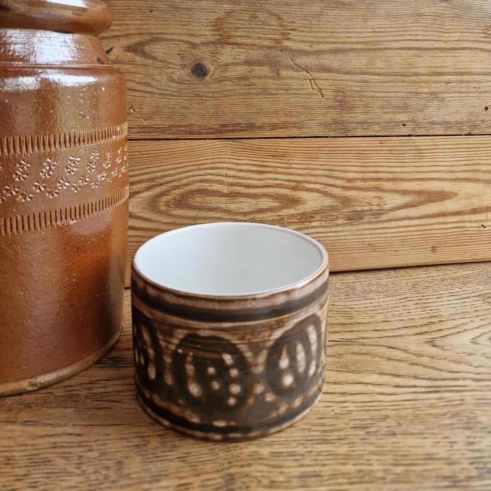 Vintage pot from the Cinque Ports Pottery 'Monastery Rye' set Mid Century Modern