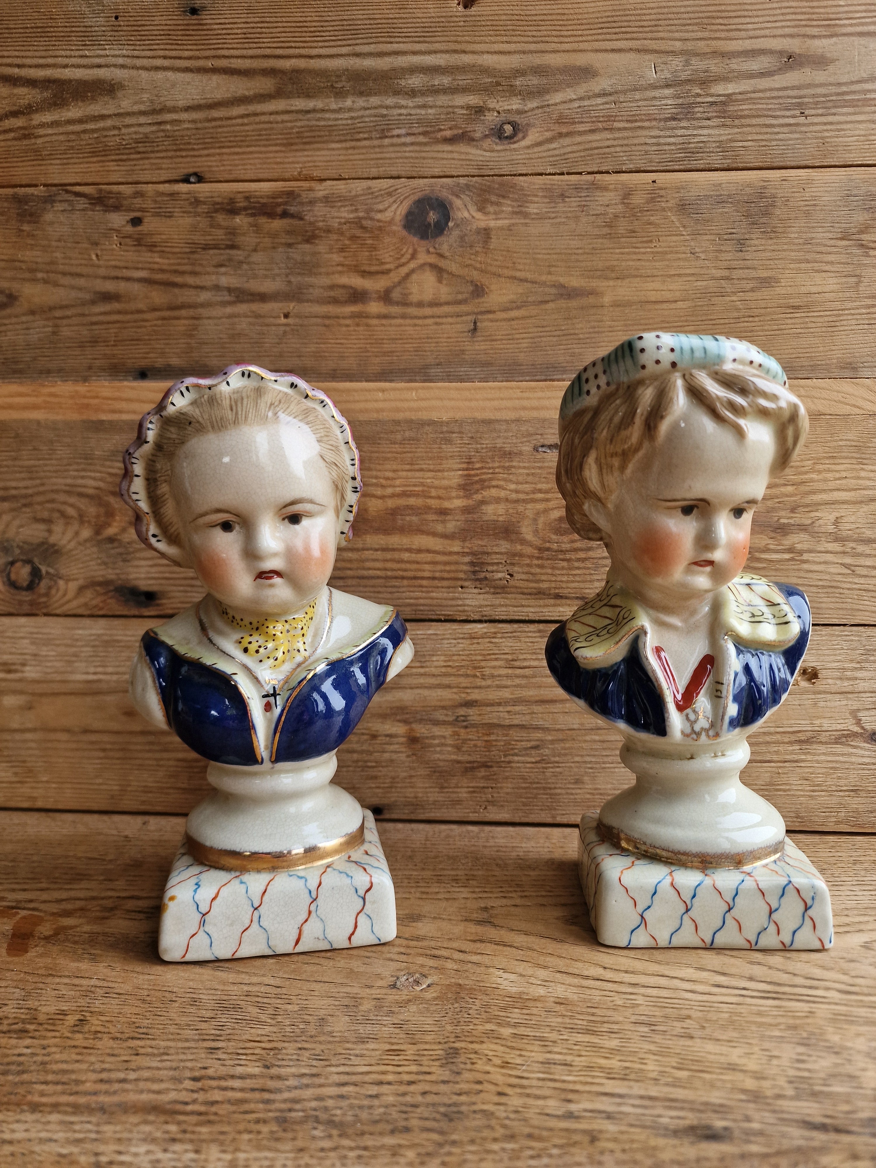Pair of Staffordshire Busts