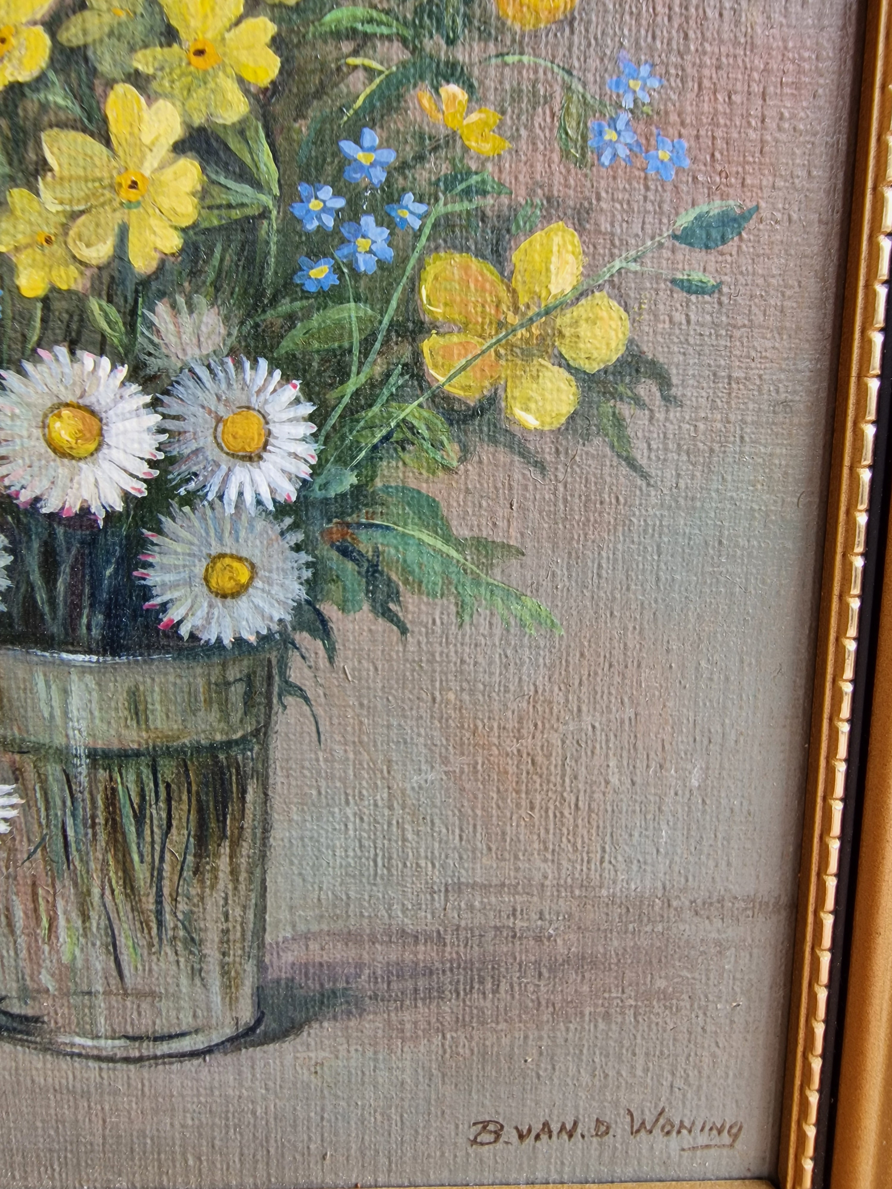 Floral Oil On Board