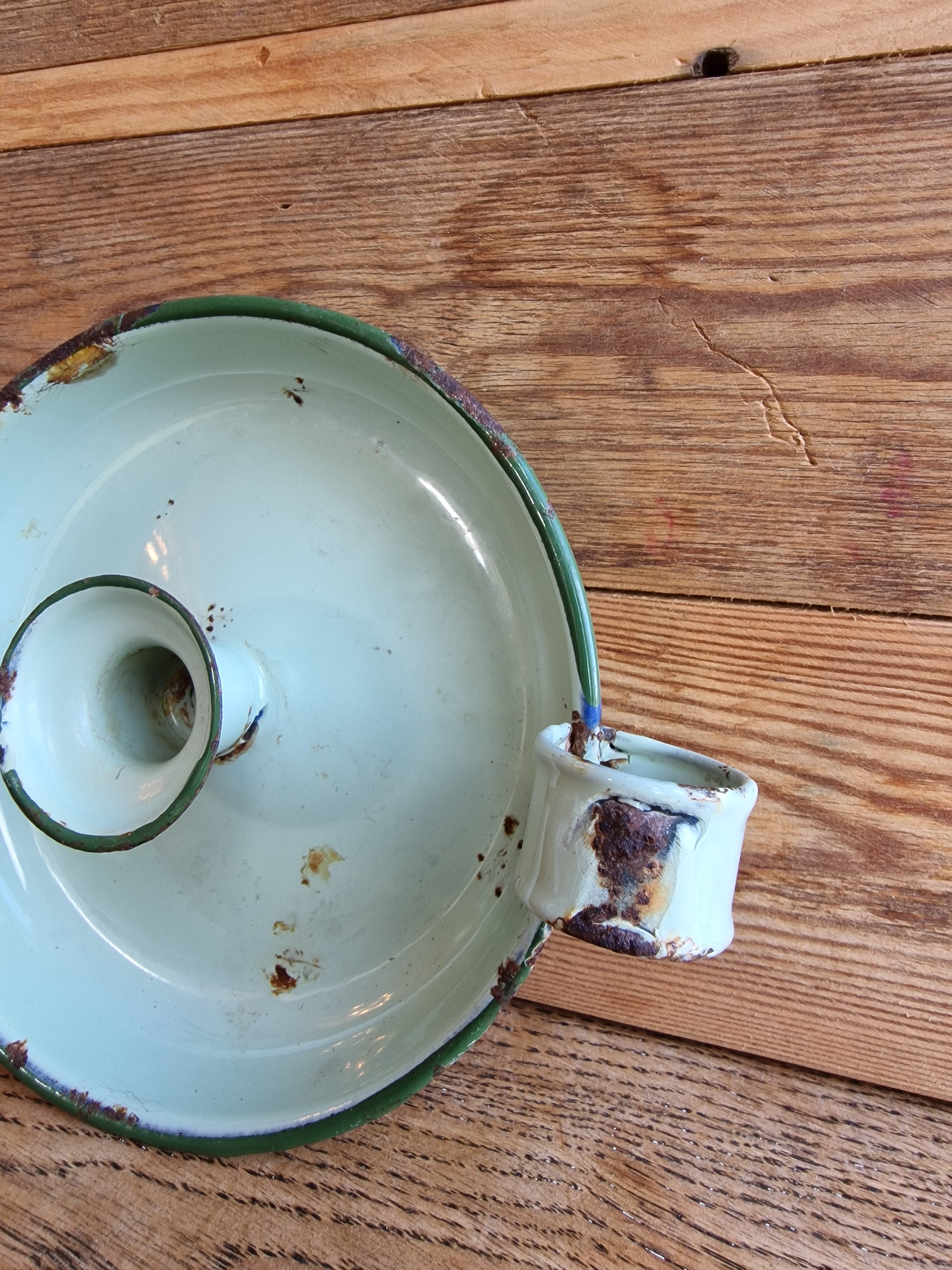 Vintage Enamel Chamberstick