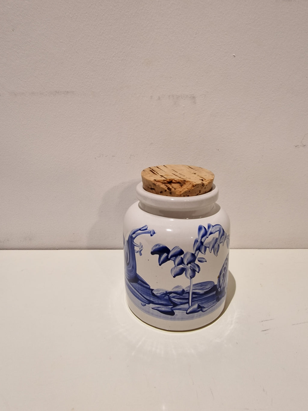 Blue & White Mustard Jar