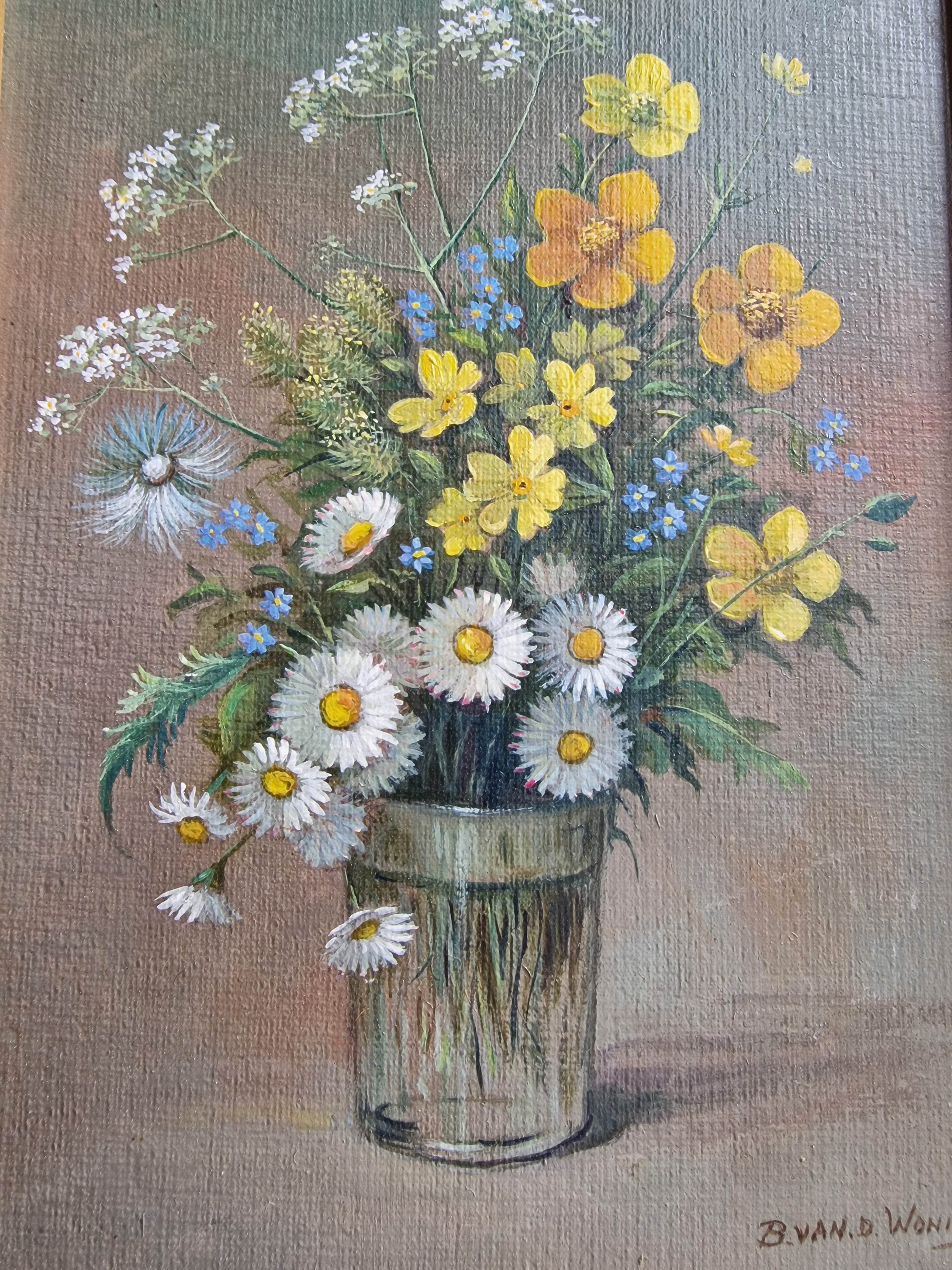 Floral Oil On Board