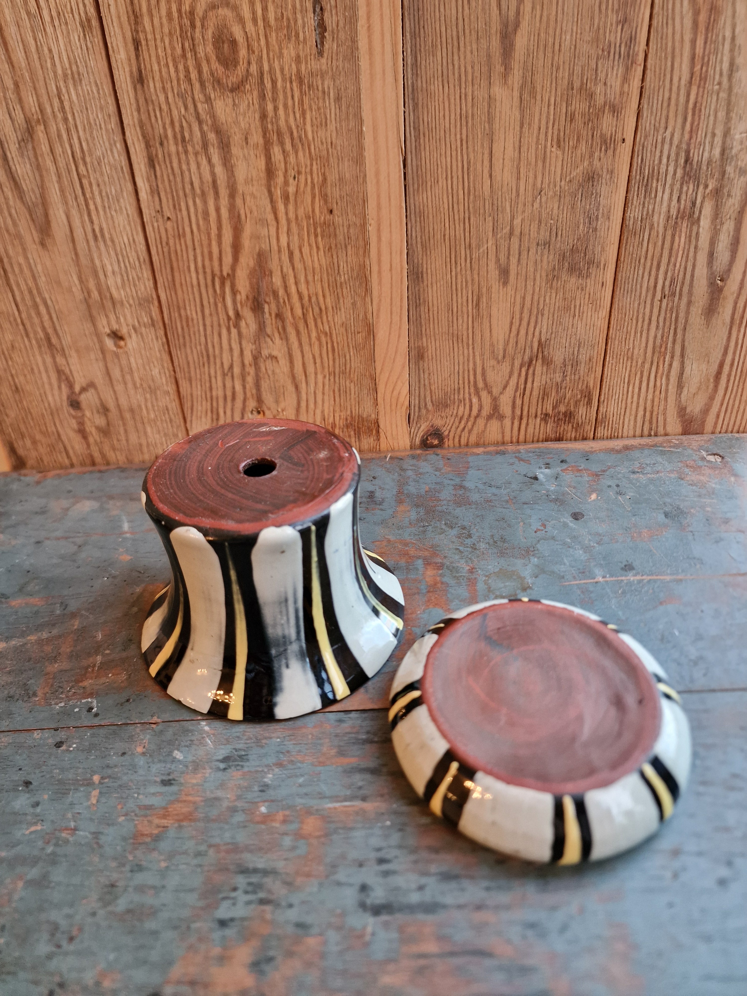 Stripey Studio Pottery Plant Pot