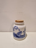Blue & White Mustard Jar