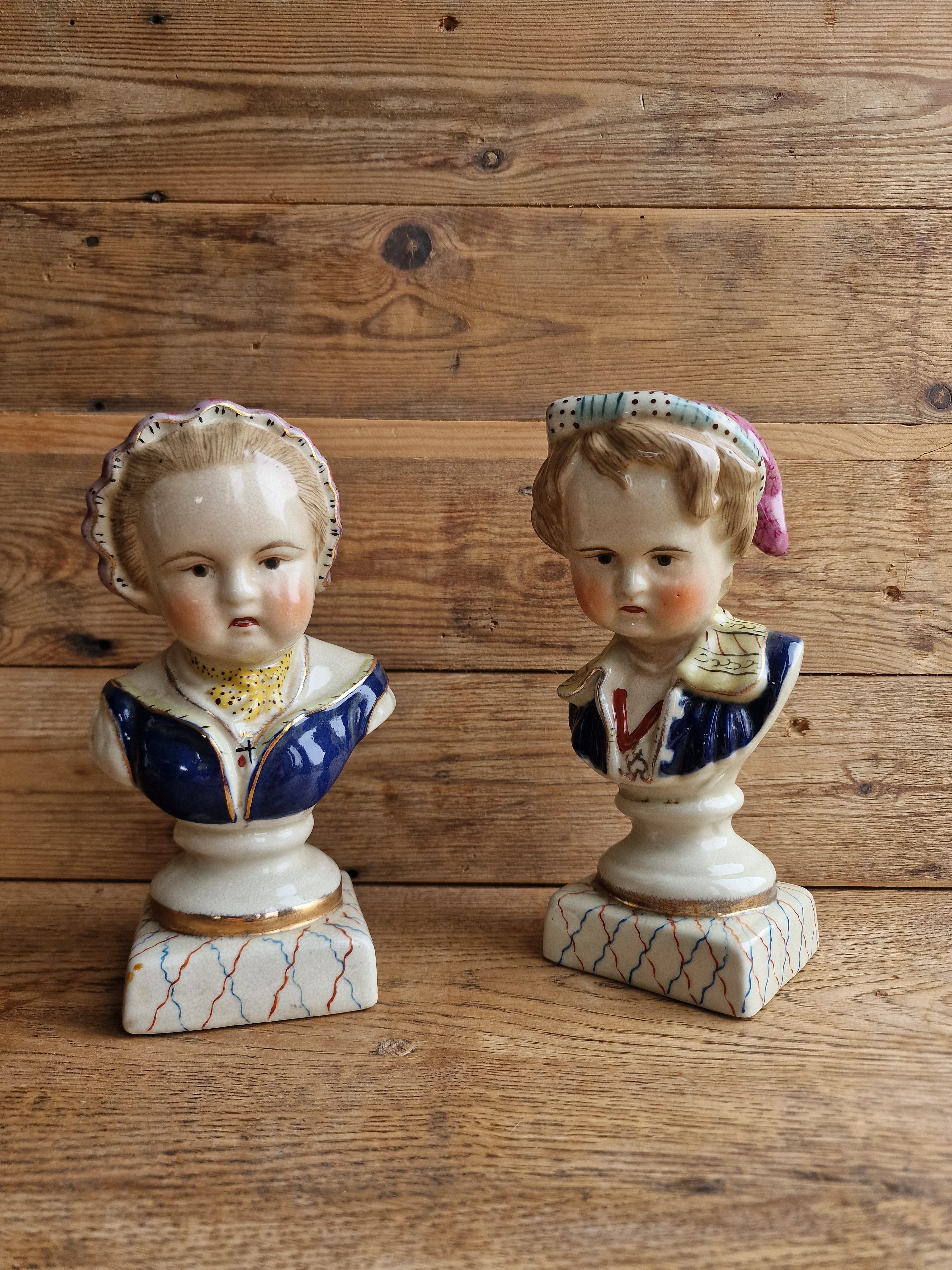 Pair of Staffordshire Busts
