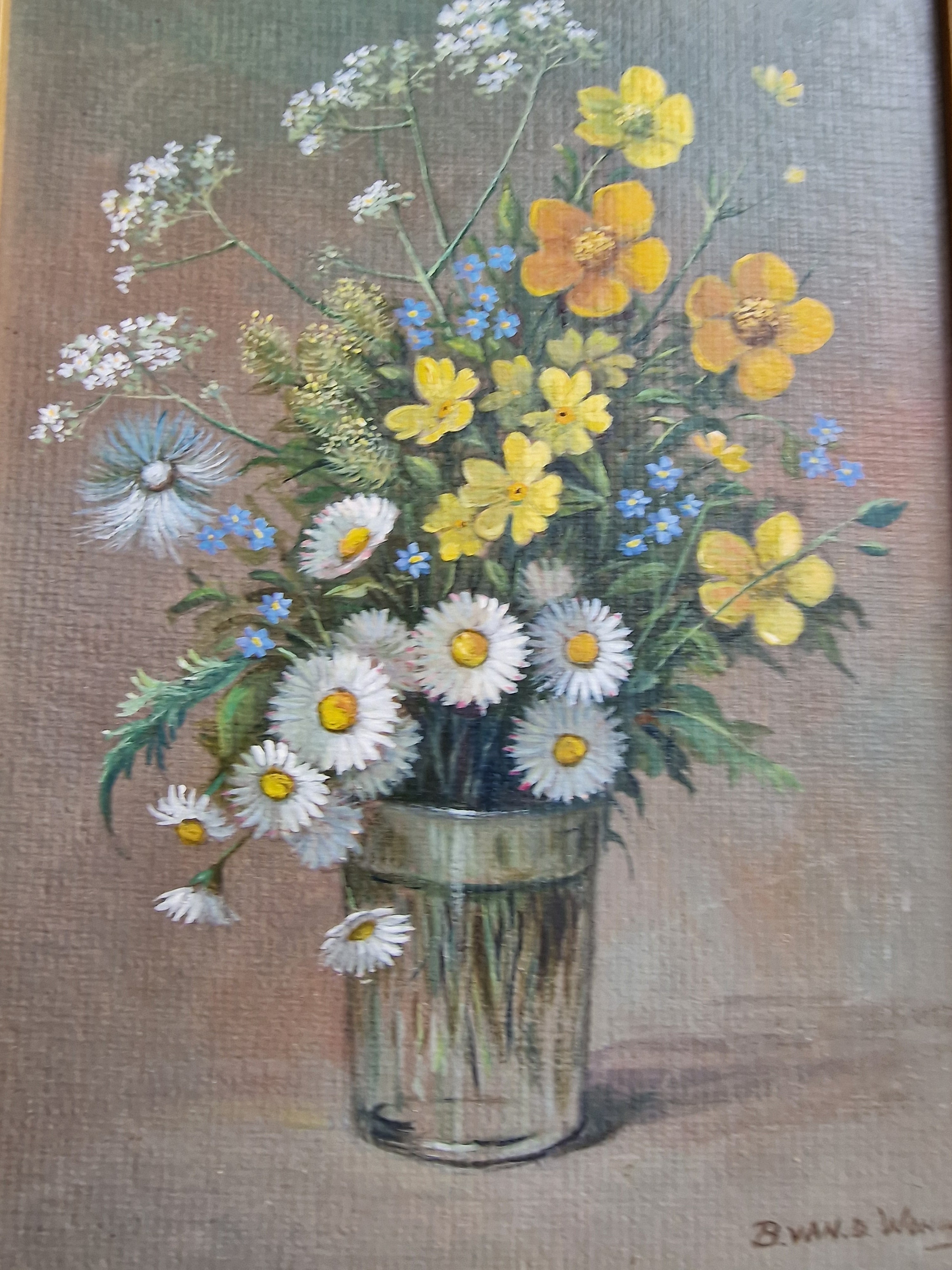 Floral Oil On Board