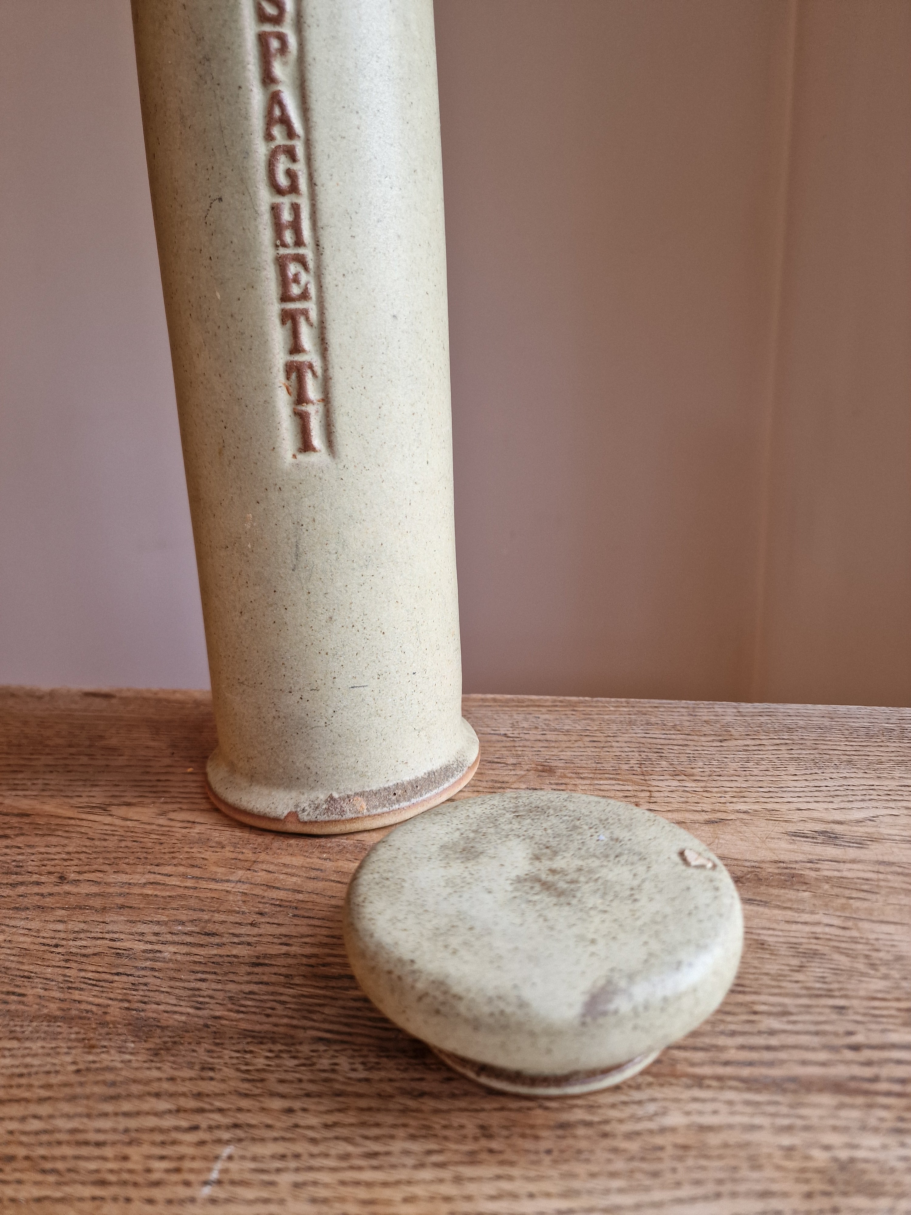 Studio Pottery Spaghetti Jar