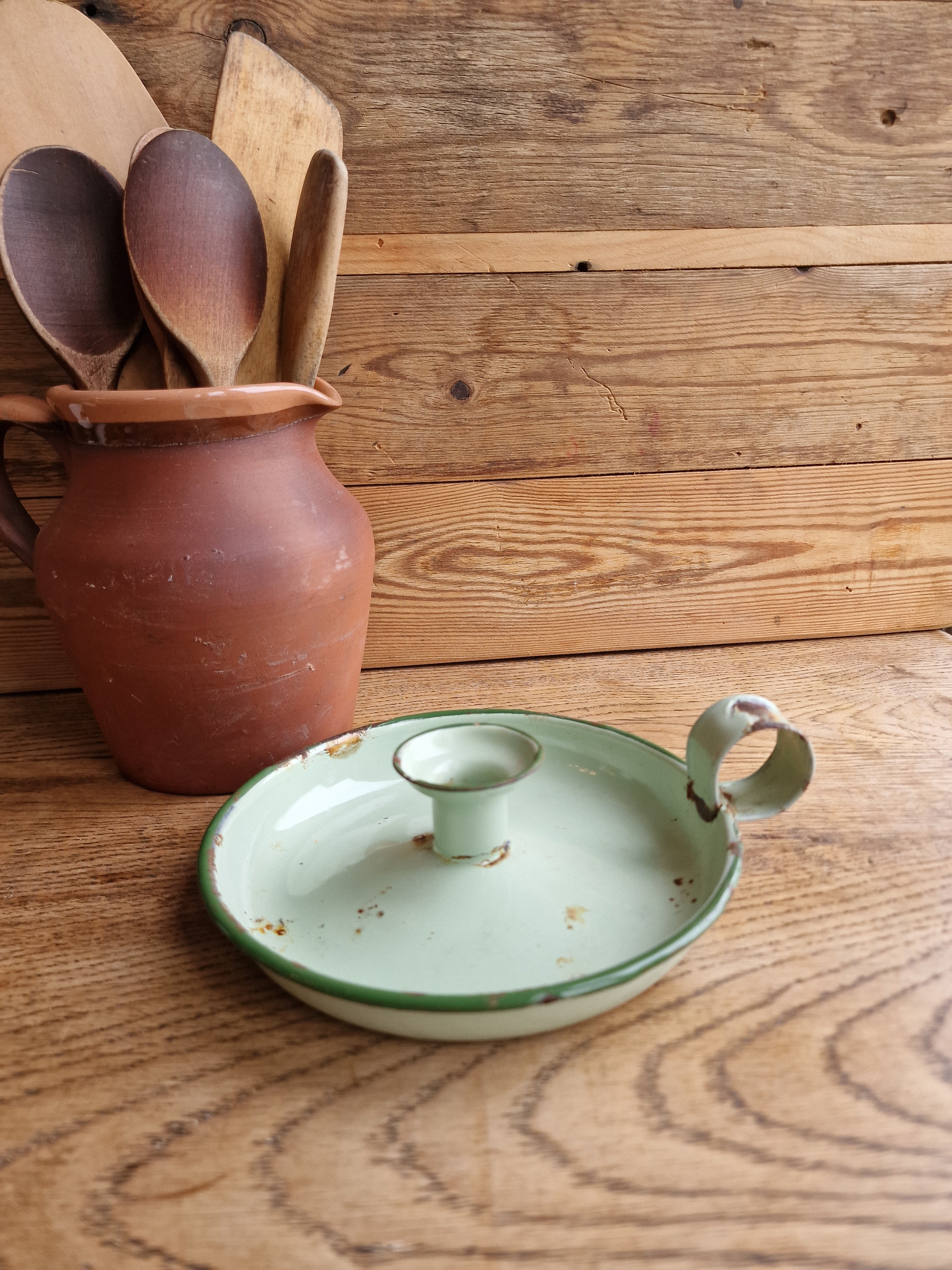 Vintage Enamel Chamberstick