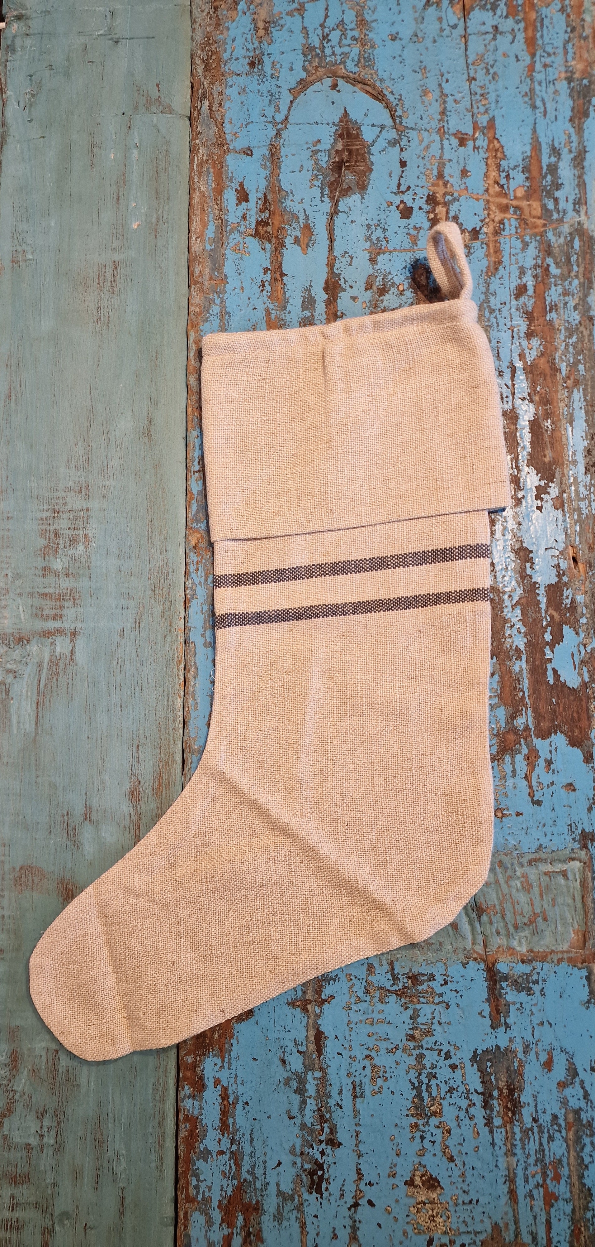 Linen Christmas Stocking