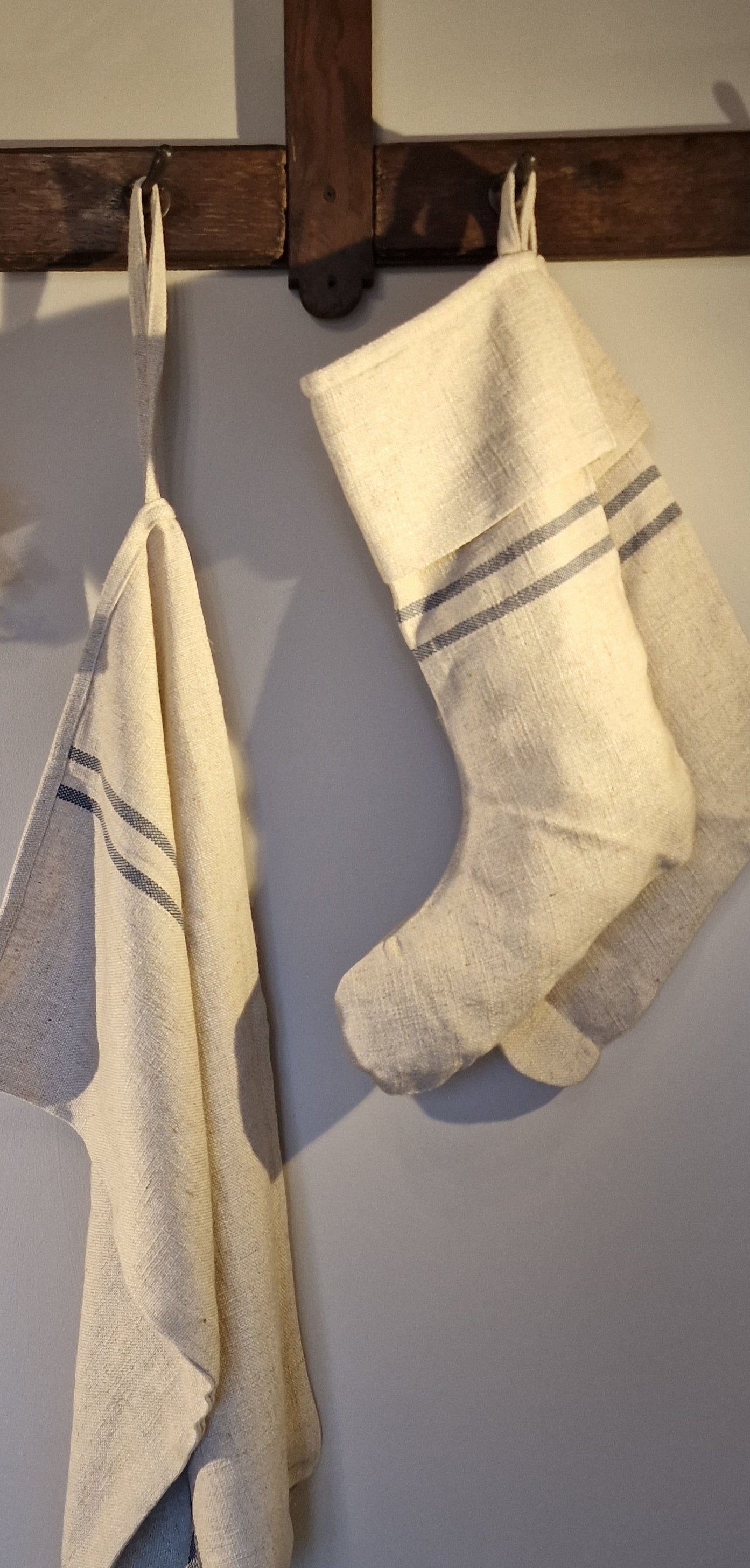 Linen Christmas Stocking
