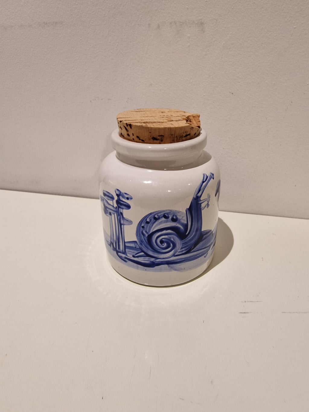 Blue & White Mustard Jar