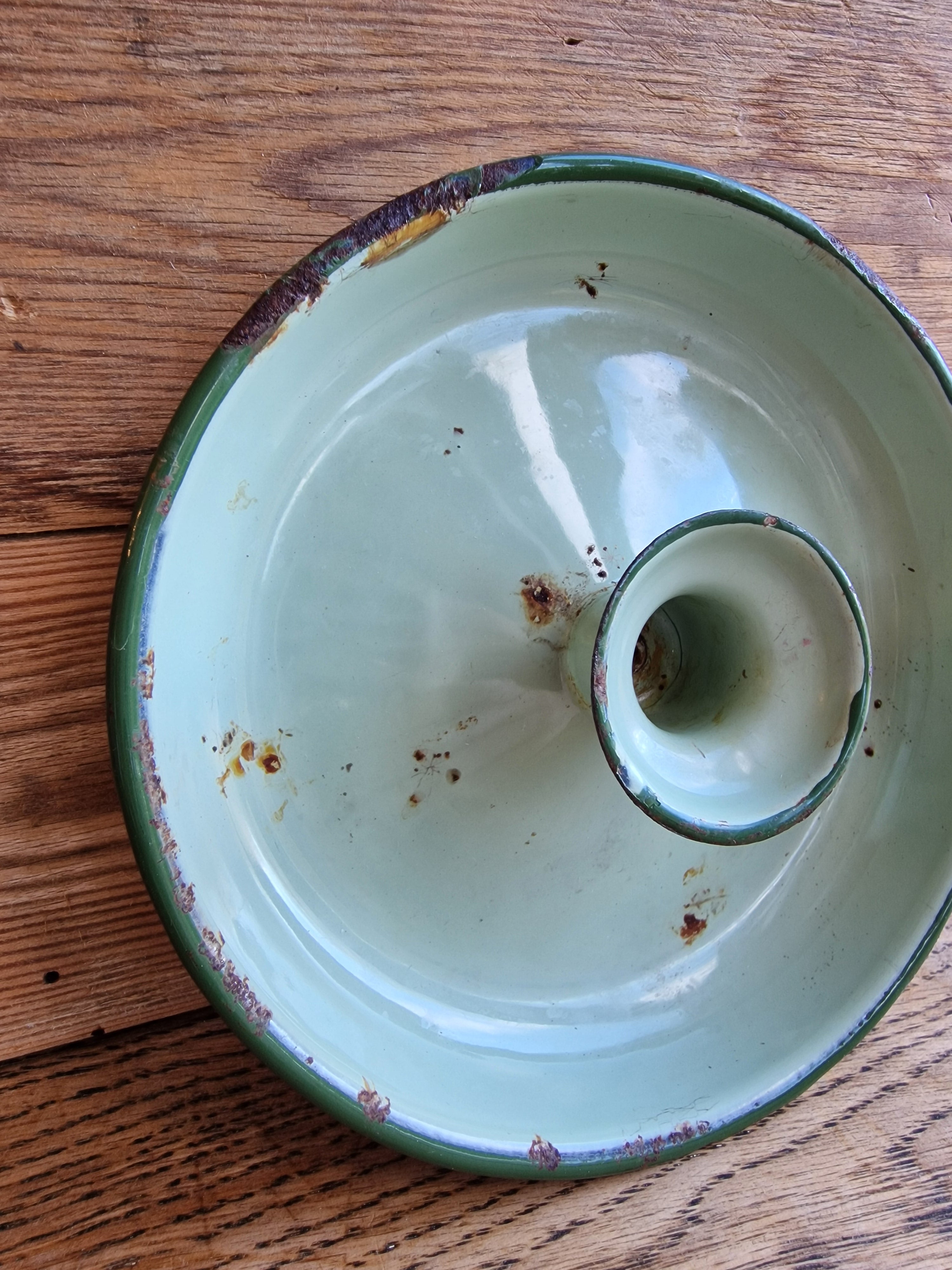 Vintage Enamel Chamberstick