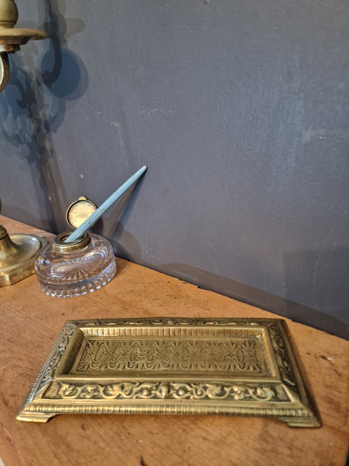 Art Nouveau Brass Pen Tray