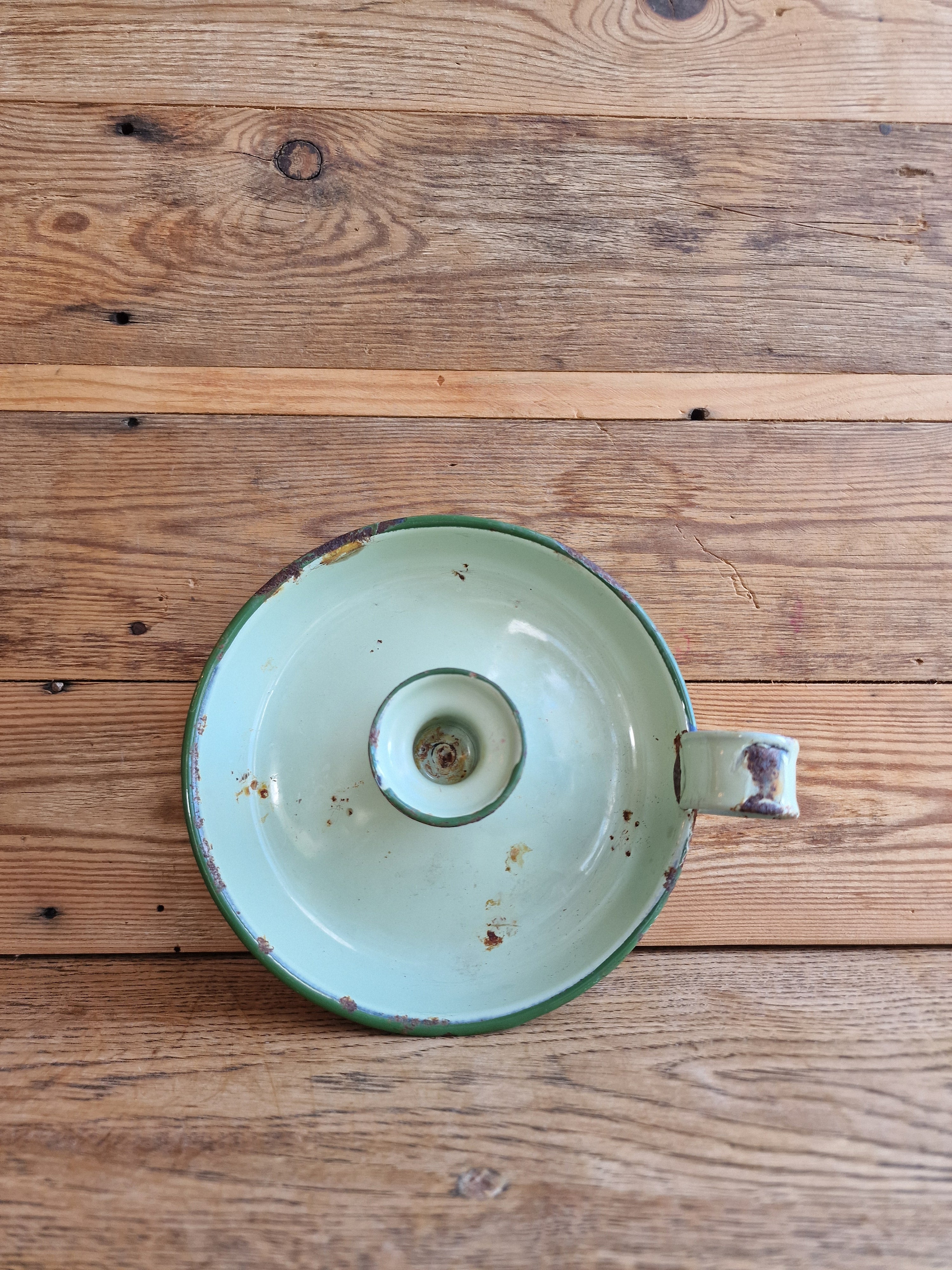 Vintage Enamel Chamberstick