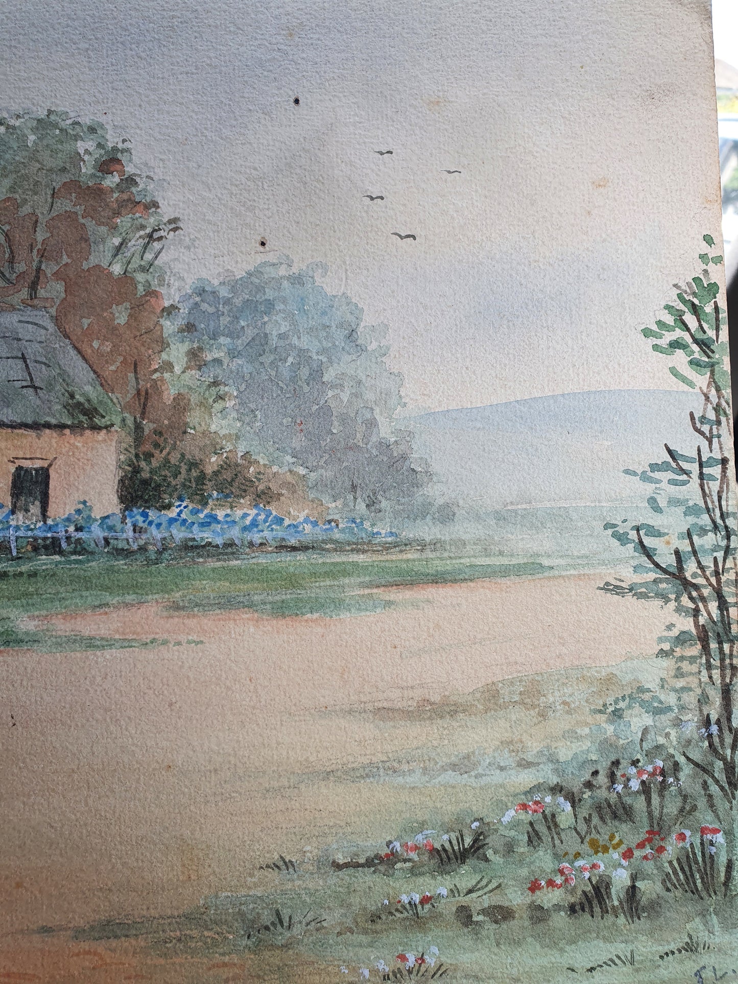 Cottage Signed Watercolour