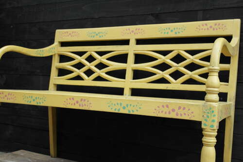 Folk art bench
