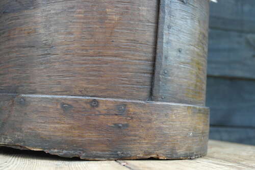 French antique bentwood pail with natural branch handle