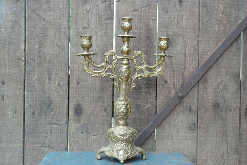 French brass candelabra