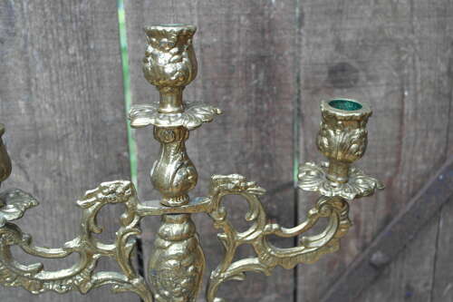French brass candelabra