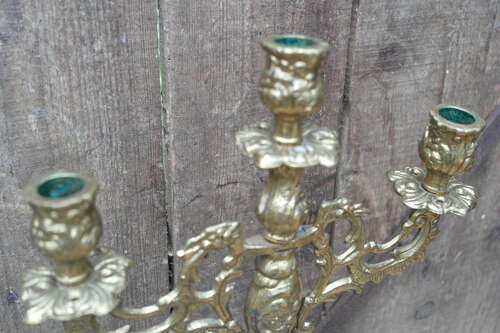 French brass candelabra