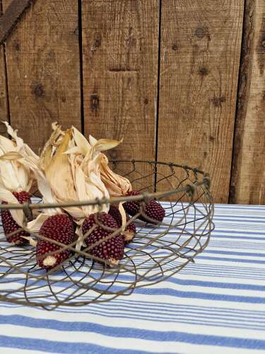 Rustic wire basket