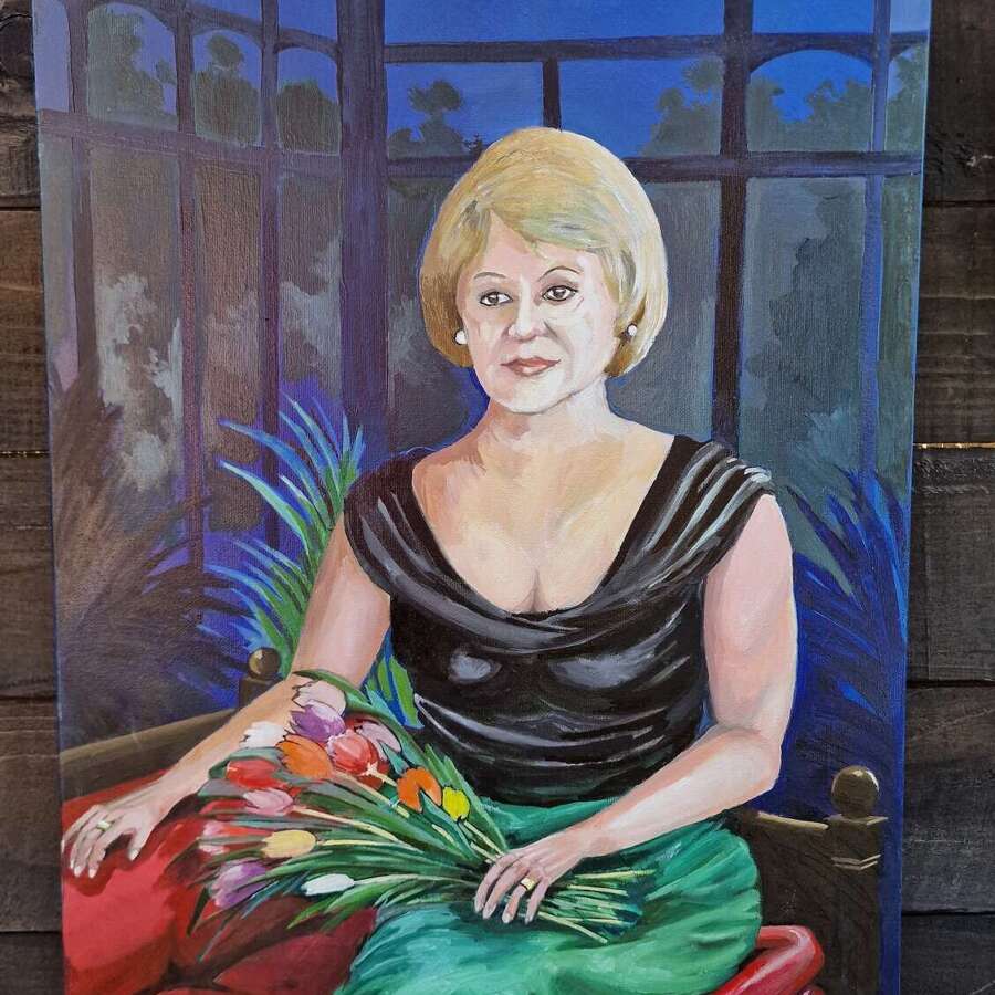 Portrait oil on canvas by Peter Ramage