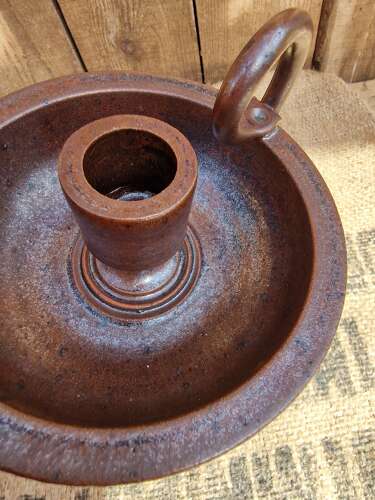 Studio pottery chamberstick