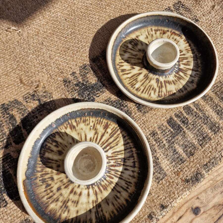 Studio pottery dip or egg plate
