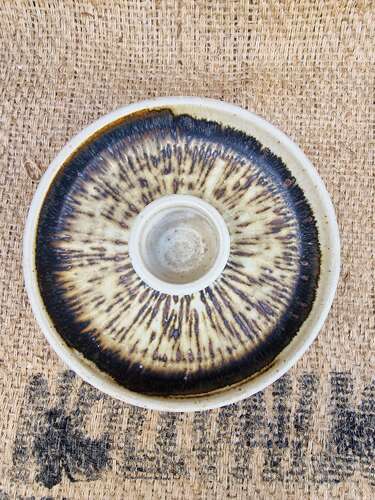 Studio pottery dip or egg plate