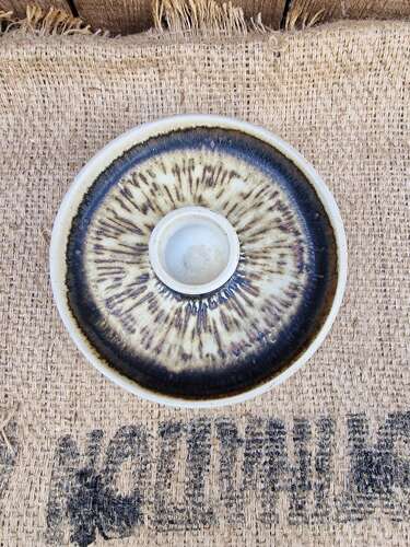 Studio pottery dip or egg plate