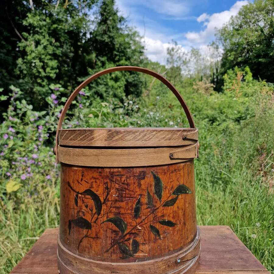 Antique pine bucket