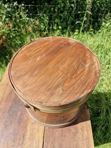 Antique pine bucket