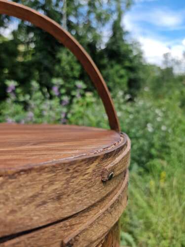 Antique pine bucket