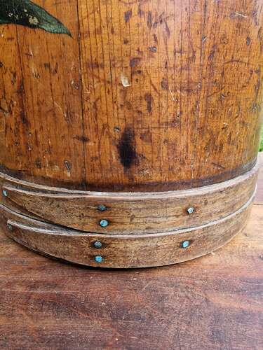 Antique pine bucket
