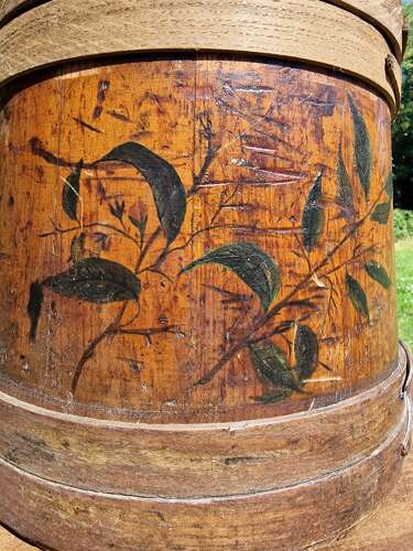 Antique pine bucket