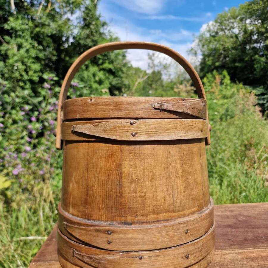 Antique pine pail