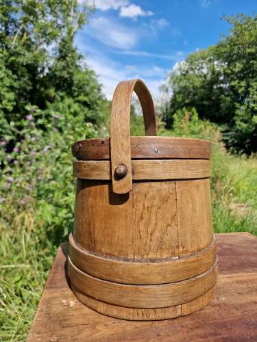 Antique pine pail
