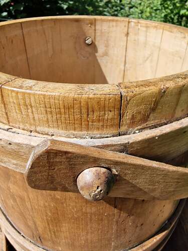 Antique pine pail
