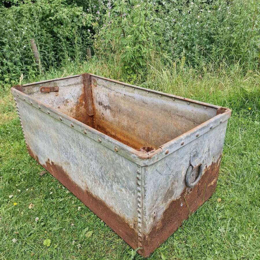 Galvanised water trough