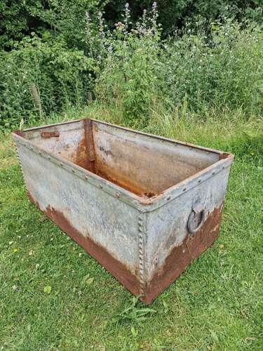 Galvanised water trough