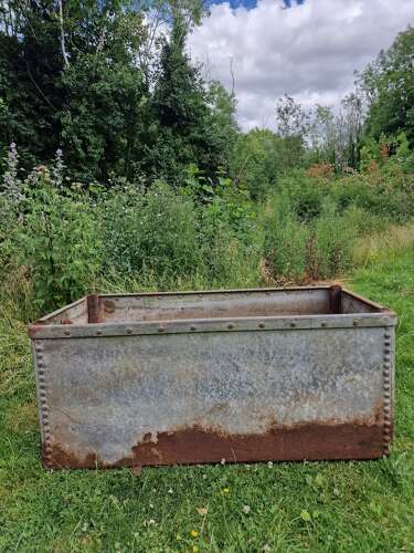 Galvanised water trough