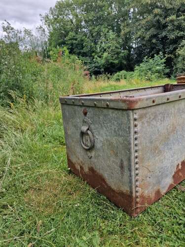 Galvanised water trough