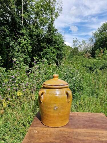 Spanish olive pot with lid