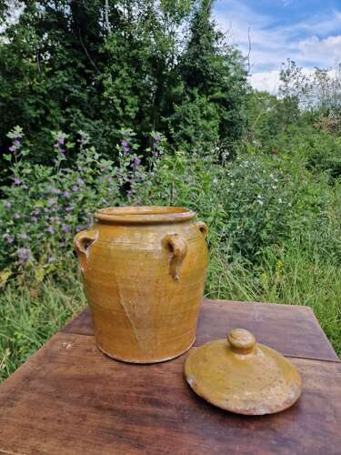 Spanish olive pot with lid
