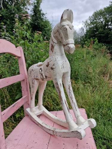 Painted Wooden Rocking Horse