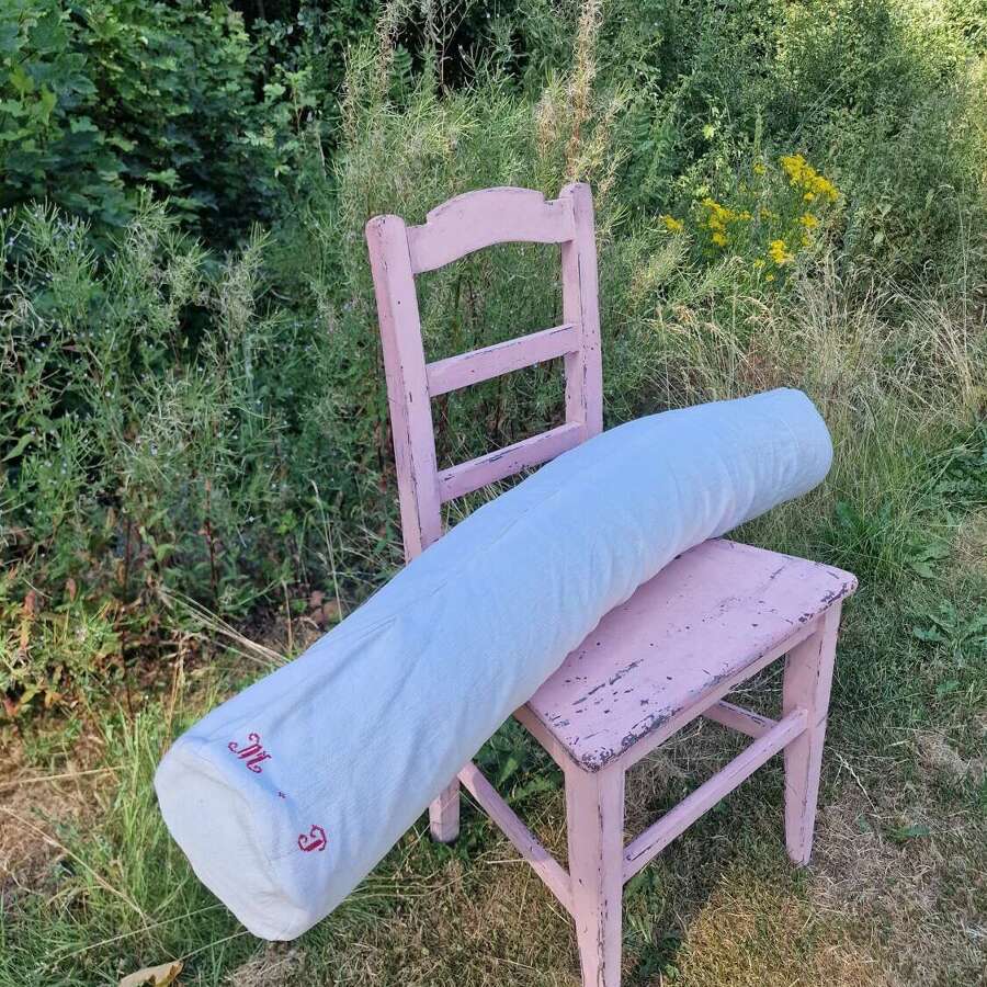 French linen bolster cushion