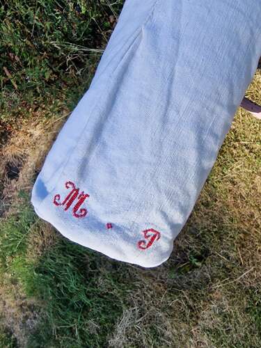 French linen bolster cushion