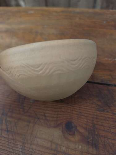 Handmade Cricklade pottery pouring bowl in rich blue glaze