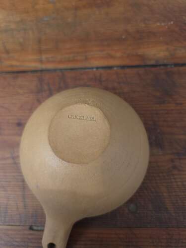 Handmade Cricklade pottery pouring bowl in rich blue glaze
